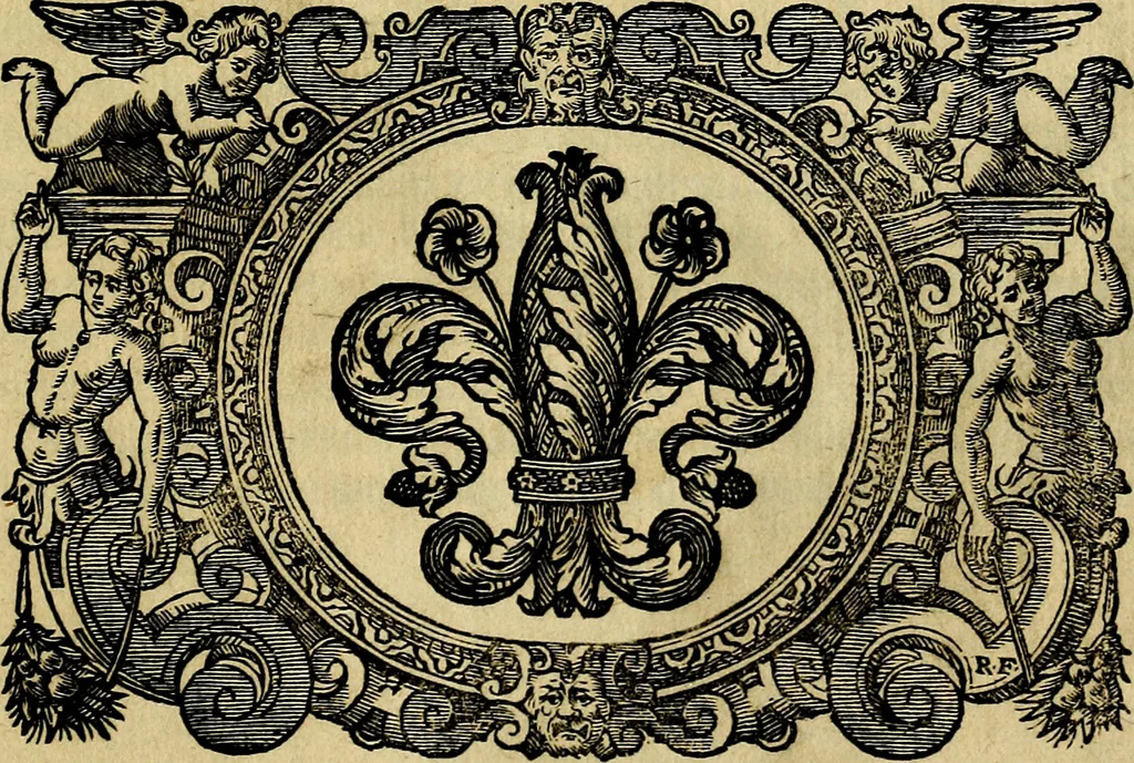 An illustration from Iconologia di Cesare Ripa ... Divisa in tre libri, ne i quali si esprimono varie imagini di virtù, vitij, affetti, passioni humane, arti, discipline, humori, elementi, corpi celesti, prouincie d'Italia, fiumi, & altre materie infinite vtili ad ogni stato di persone, 1669, leaf 6