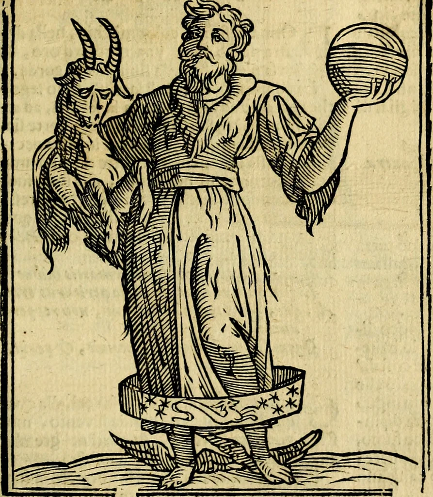 An illustration from Iconologia di Cesare Ripa ... Divisa in tre libri, ne i quali si esprimono varie imagini di virtù, vitij, affetti, passioni humane, arti, discipline, humori, elementi, corpi celesti, prouincie d'Italia, fiumi, & altre materie infinite vtili ad ogni stato di persone, 1669, leaf 648