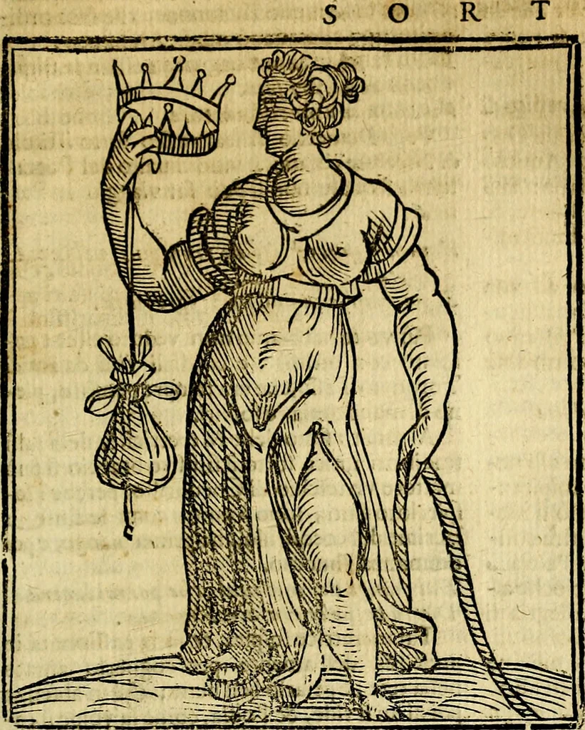 An illustration from Iconologia di Cesare Ripa ... Divisa in tre libri, ne i quali si esprimono varie imagini di virtù, vitij, affetti, passioni humane, arti, discipline, humori, elementi, corpi celesti, prouincie d'Italia, fiumi, & altre materie infinite vtili ad ogni stato di persone, 1669, leaf 650