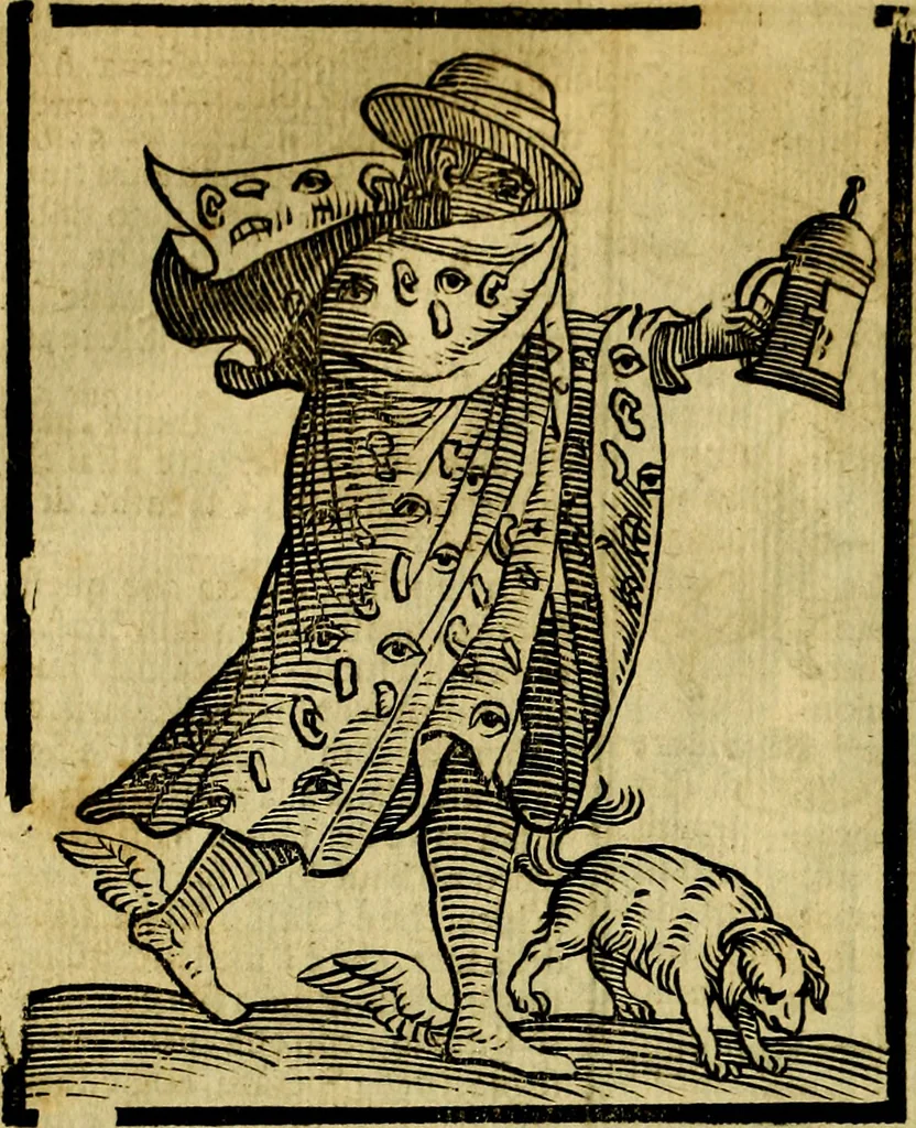 An illustration from Iconologia di Cesare Ripa ... Divisa in tre libri, ne i quali si esprimono varie imagini di virtù, vitij, affetti, passioni humane, arti, discipline, humori, elementi, corpi celesti, prouincie d'Italia, fiumi, & altre materie infinite vtili ad ogni stato di persone, 1669, leaf 657