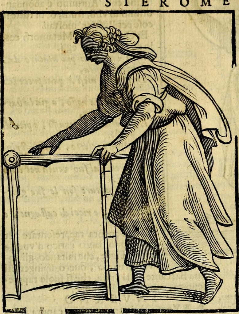An illustration from Iconologia di Cesare Ripa ... Divisa in tre libri, ne i quali si esprimono varie imagini di virtù, vitij, affetti, passioni humane, arti, discipline, humori, elementi, corpi celesti, prouincie d'Italia, fiumi, & altre materie infinite vtili ad ogni stato di persone, 1669, leaf 664