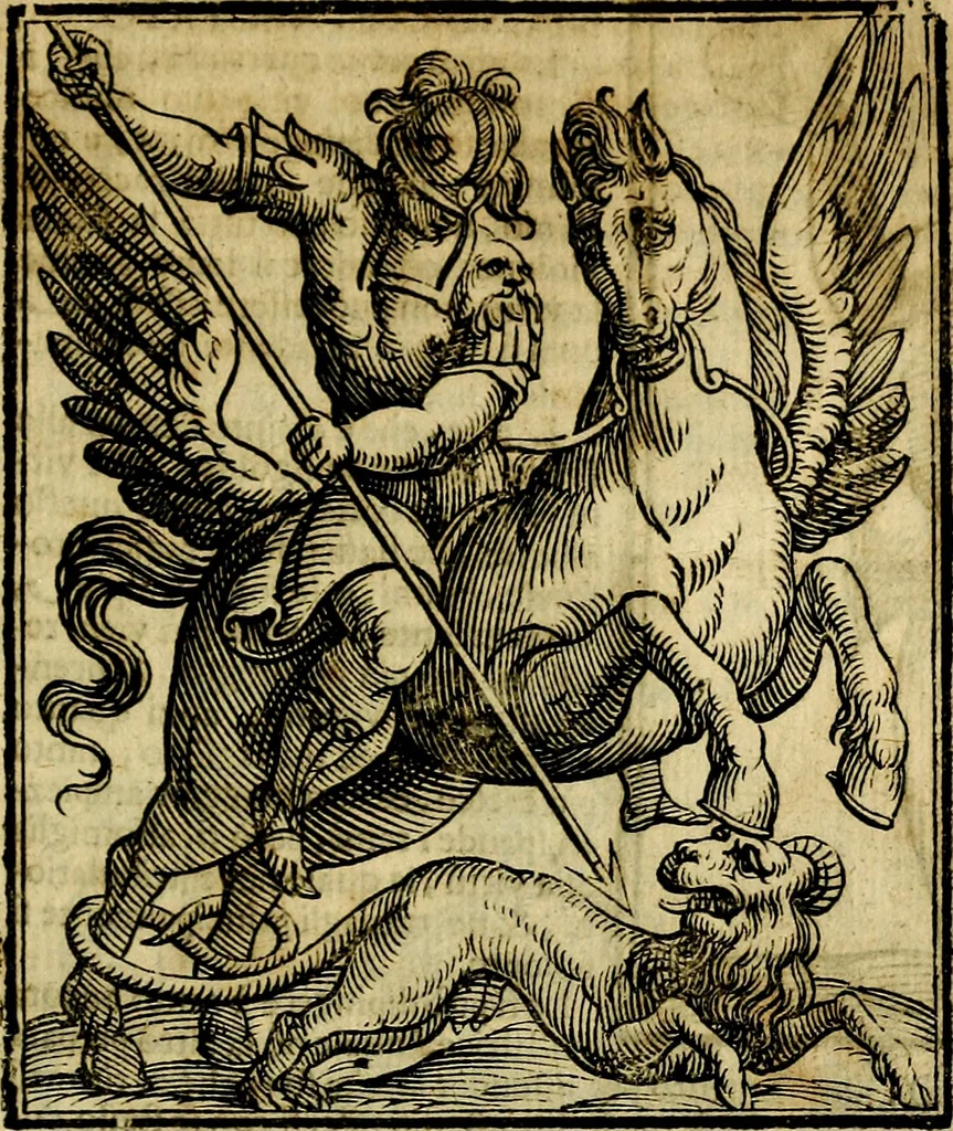 An illustration from Iconologia di Cesare Ripa ... Divisa in tre libri, ne i quali si esprimono varie imagini di virtù, vitij, affetti, passioni humane, arti, discipline, humori, elementi, corpi celesti, prouincie d'Italia, fiumi, & altre materie infinite vtili ad ogni stato di persone, 1669, leaf 738