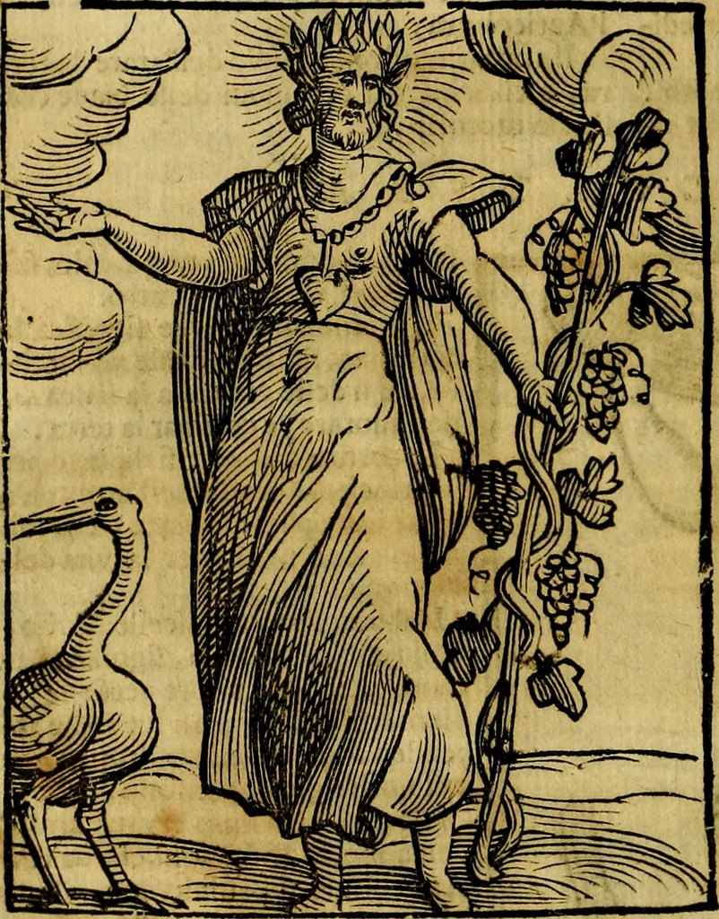 An illustration from Iconologia di Cesare Ripa ... Divisa in tre libri, ne i quali si esprimono varie imagini di virtù, vitij, affetti, passioni humane, arti, discipline, humori, elementi, corpi celesti, prouincie d'Italia, fiumi, & altre materie infinite vtili ad ogni stato di persone, 1669, leaf 79