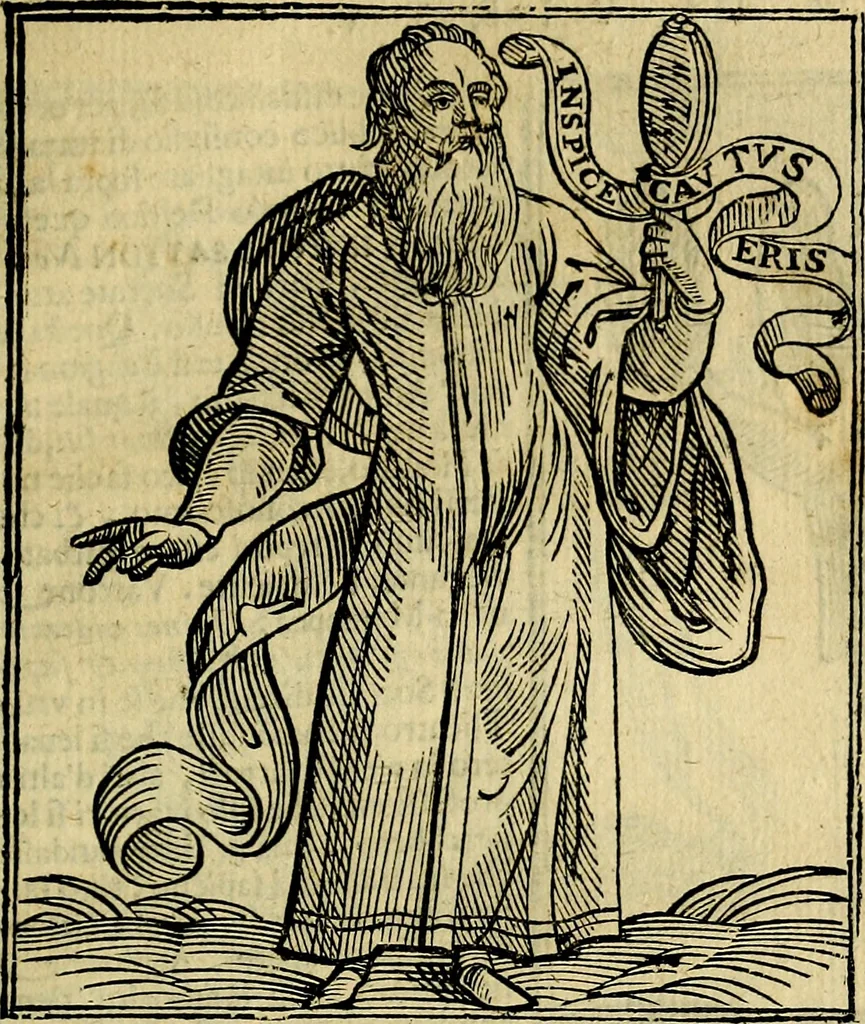 An illustration from Iconologia di Cesare Ripa ... Divisa in tre libri, ne i quali si esprimono varie imagini di virtù, vitij, affetti, passioni humane, arti, discipline, humori, elementi, corpi celesti, prouincie d'Italia, fiumi, & altre materie infinite vtili ad ogni stato di persone, 1669, leaf 88