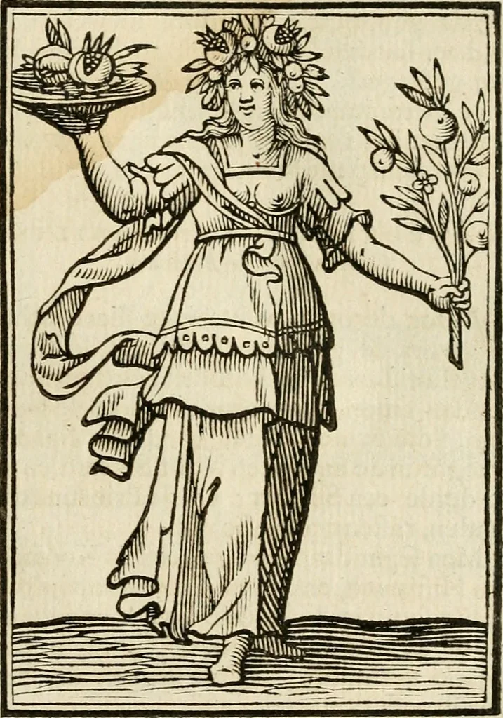 An illustration from Iconologia, of, Uytbeeldingen des verstands : waer in verscheiden afbeeldingen van deughden, ondeughden, genegentheden, menschlijcke hertztochten, konsten, leeringen, sinlijckheden, elementen, hemelsche lichamen, landschappen van Italien, revieren van alle deelen des werrelts, en alle andere ontallijcke stoffen, met hare verklaringen, werden verhandelt : een werck dat dienstigh is, allen reedenaers, poëten, schilders, beeldhouwers, teyckenaers, en alle andere konstbeminders en liefhebbers der geleertheyt en eerlijcke wetenschappen ..., 1644, leaf 118