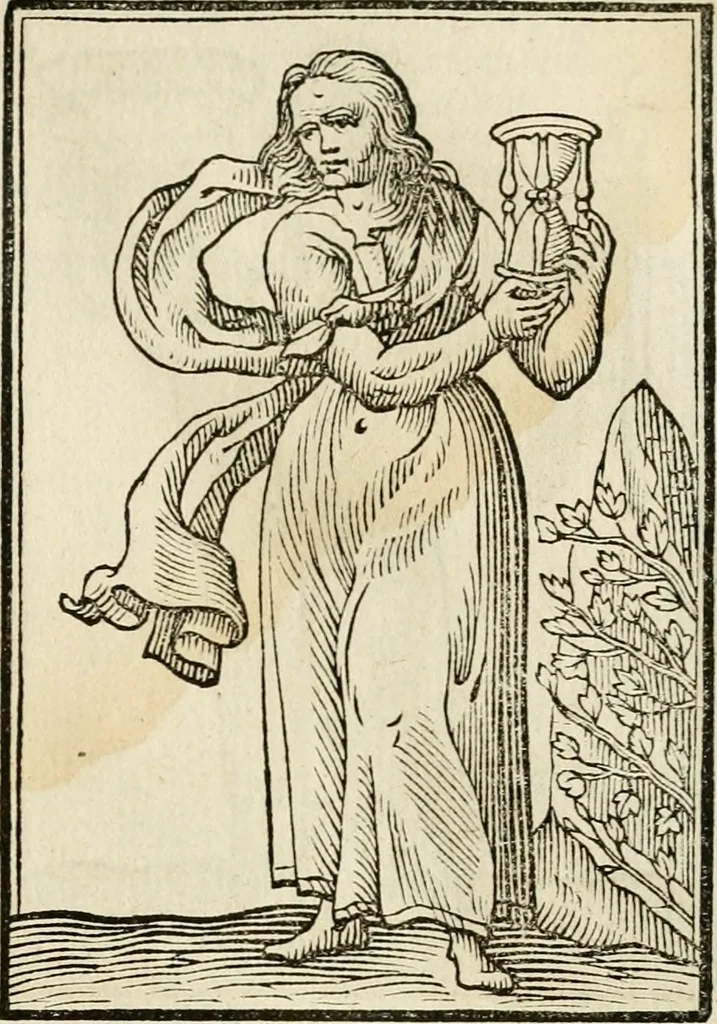 An illustration from Iconologia, of, Uytbeeldingen des verstands : waer in verscheiden afbeeldingen van deughden, ondeughden, genegentheden, menschlijcke hertztochten, konsten, leeringen, sinlijckheden, elementen, hemelsche lichamen, landschappen van Italien, revieren van alle deelen des werrelts, en alle andere ontallijcke stoffen, met hare verklaringen, werden verhandelt : een werck dat dienstigh is, allen reedenaers, poëten, schilders, beeldhouwers, teyckenaers, en alle andere konstbeminders en liefhebbers der geleertheyt en eerlijcke wetenschappen ..., 1644, leaf 162