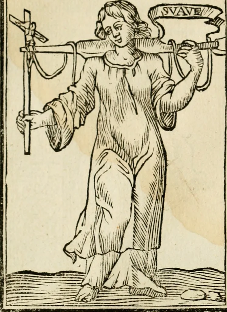 An illustration from Iconologia, of, Uytbeeldingen des verstands : waer in verscheiden afbeeldingen van deughden, ondeughden, genegentheden, menschlijcke hertztochten, konsten, leeringen, sinlijckheden, elementen, hemelsche lichamen, landschappen van Italien, revieren van alle deelen des werrelts, en alle andere ontallijcke stoffen, met hare verklaringen, werden verhandelt : een werck dat dienstigh is, allen reedenaers, poëten, schilders, beeldhouwers, teyckenaers, en alle andere konstbeminders en liefhebbers der geleertheyt en eerlijcke wetenschappen ..., 1644, leaf 163