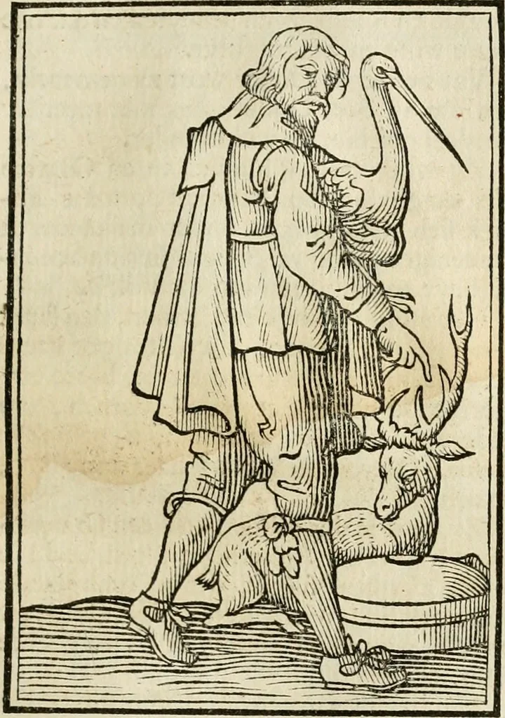 An illustration from Iconologia, of, Uytbeeldingen des verstands : waer in verscheiden afbeeldingen van deughden, ondeughden, genegentheden, menschlijcke hertztochten, konsten, leeringen, sinlijckheden, elementen, hemelsche lichamen, landschappen van Italien, revieren van alle deelen des werrelts, en alle andere ontallijcke stoffen, met hare verklaringen, werden verhandelt : een werck dat dienstigh is, allen reedenaers, poëten, schilders, beeldhouwers, teyckenaers, en alle andere konstbeminders en liefhebbers der geleertheyt en eerlijcke wetenschappen ..., 1644, leaf 174