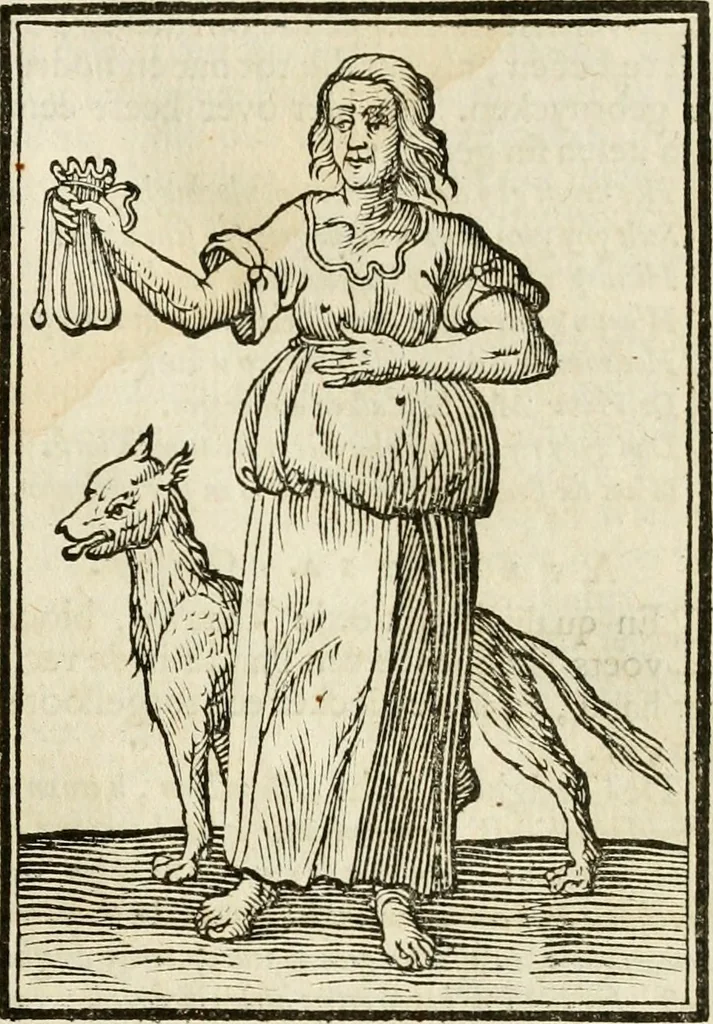 An illustration from Iconologia, of, Uytbeeldingen des verstands : waer in verscheiden afbeeldingen van deughden, ondeughden, genegentheden, menschlijcke hertztochten, konsten, leeringen, sinlijckheden, elementen, hemelsche lichamen, landschappen van Italien, revieren van alle deelen des werrelts, en alle andere ontallijcke stoffen, met hare verklaringen, werden verhandelt : een werck dat dienstigh is, allen reedenaers, poëten, schilders, beeldhouwers, teyckenaers, en alle andere konstbeminders en liefhebbers der geleertheyt en eerlijcke wetenschappen ..., 1644, leaf 190