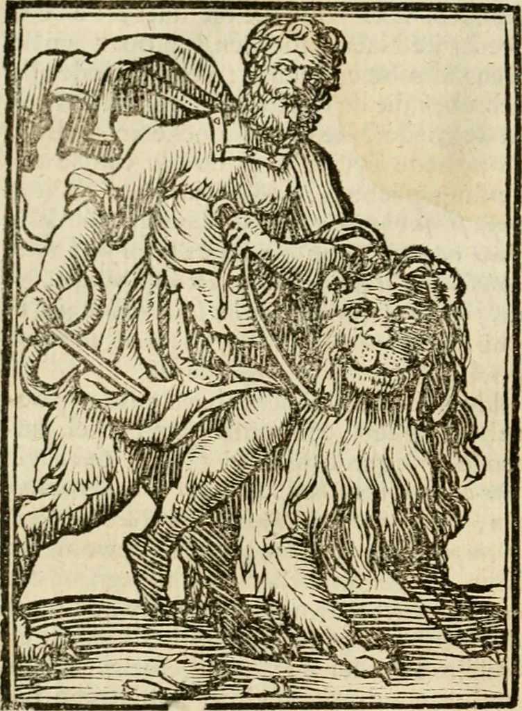 An illustration from Iconologia, of, Uytbeeldingen des verstands : waer in verscheiden afbeeldingen van deughden, ondeughden, genegentheden, menschlijcke hertztochten, konsten, leeringen, sinlijckheden, elementen, hemelsche lichamen, landschappen van Italien, revieren van alle deelen des werrelts, en alle andere ontallijcke stoffen, met hare verklaringen, werden verhandelt : een werck dat dienstigh is, allen reedenaers, poëten, schilders, beeldhouwers, teyckenaers, en alle andere konstbeminders en liefhebbers der geleertheyt en eerlijcke wetenschappen ..., 1644, leaf 217