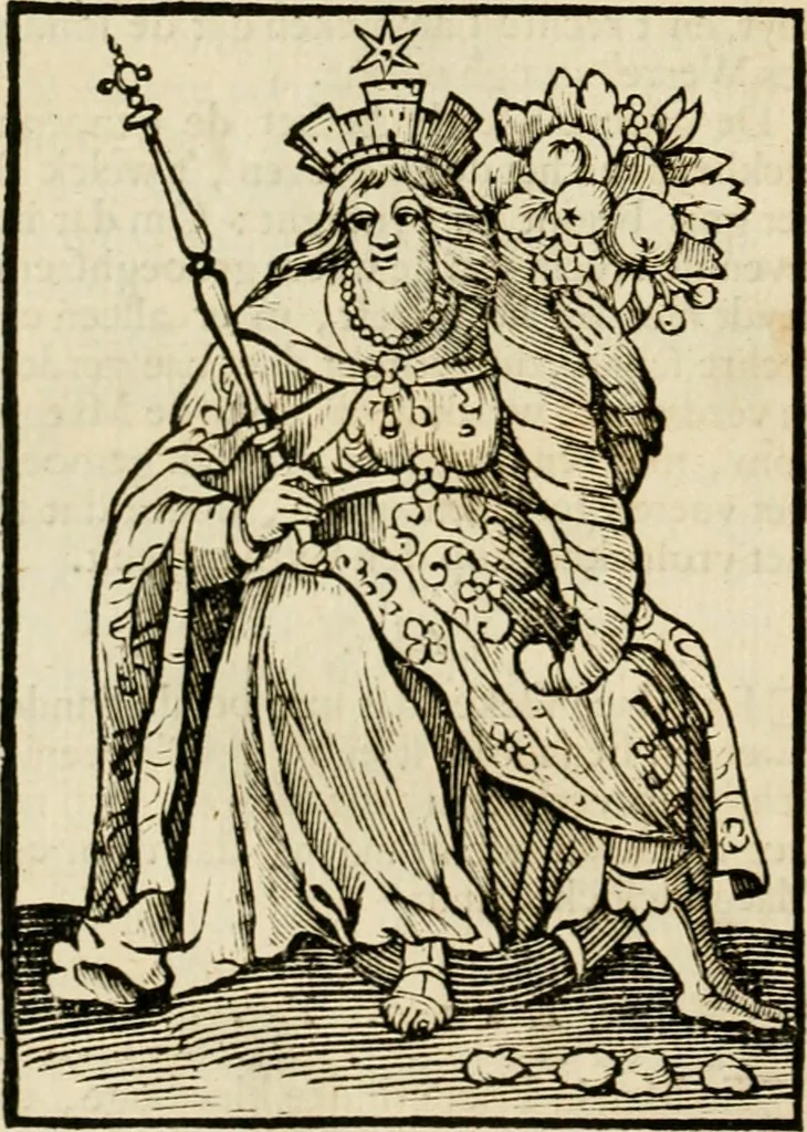 An illustration from Iconologia, of, Uytbeeldingen des verstands : waer in verscheiden afbeeldingen van deughden, ondeughden, genegentheden, menschlijcke hertztochten, konsten, leeringen, sinlijckheden, elementen, hemelsche lichamen, landschappen van Italien, revieren van alle deelen des werrelts, en alle andere ontallijcke stoffen, met hare verklaringen, werden verhandelt : een werck dat dienstigh is, allen reedenaers, poëten, schilders, beeldhouwers, teyckenaers, en alle andere konstbeminders en liefhebbers der geleertheyt en eerlijcke wetenschappen ..., 1644, leaf 245