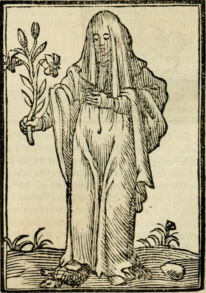 An illustration from Iconologia, of, Uytbeeldingen des verstands : waer in verscheiden afbeeldingen van deughden, ondeughden, genegentheden, menschlijcke hertztochten, konsten, leeringen, sinlijckheden, elementen, hemelsche lichamen, landschappen van Italien, revieren van alle deelen des werrelts, en alle andere ontallijcke stoffen, met hare verklaringen, werden verhandelt : een werck dat dienstigh is, allen reedenaers, poëten, schilders, beeldhouwers, teyckenaers, en alle andere konstbeminders en liefhebbers der geleertheyt en eerlijcke wetenschappen ..., 1644, leaf 285