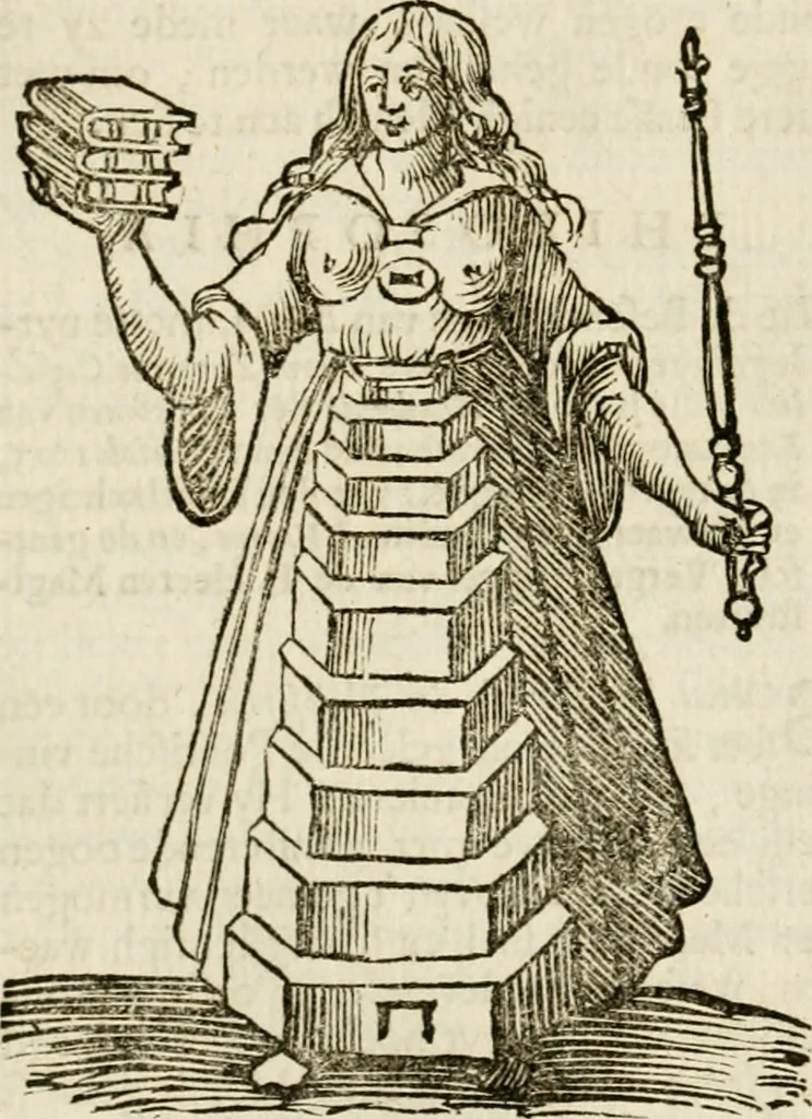 An illustration from Iconologia, of, Uytbeeldingen des verstands : waer in verscheiden afbeeldingen van deughden, ondeughden, genegentheden, menschlijcke hertztochten, konsten, leeringen, sinlijckheden, elementen, hemelsche lichamen, landschappen van Italien, revieren van alle deelen des werrelts, en alle andere ontallijcke stoffen, met hare verklaringen, werden verhandelt : een werck dat dienstigh is, allen reedenaers, poëten, schilders, beeldhouwers, teyckenaers, en alle andere konstbeminders en liefhebbers der geleertheyt en eerlijcke wetenschappen ..., 1644, leaf 427