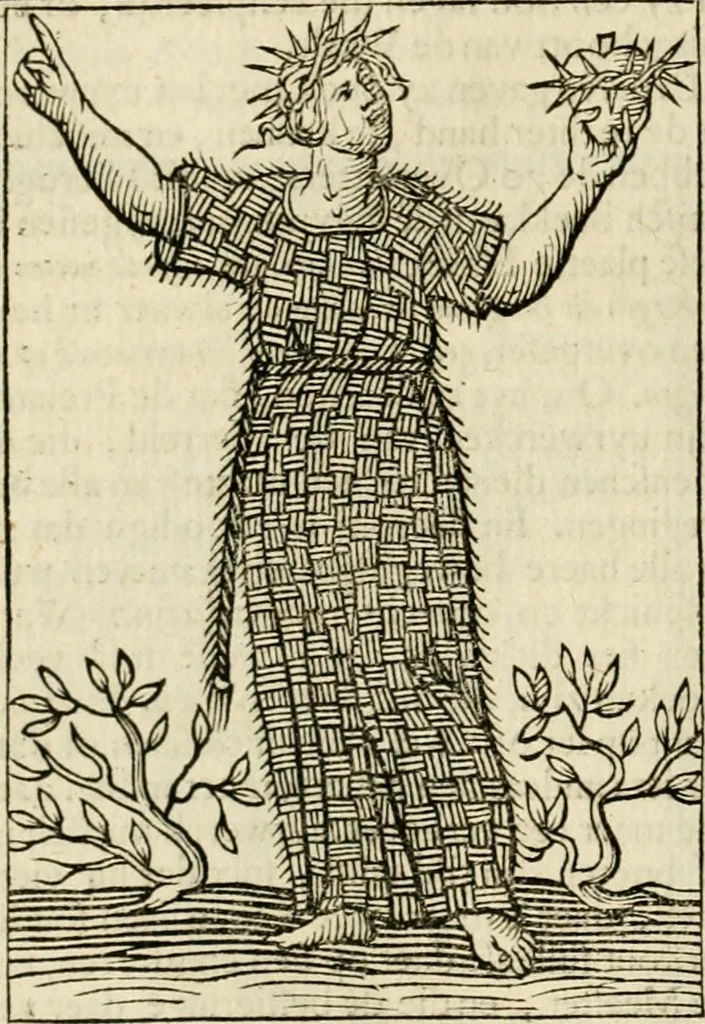 An illustration from Iconologia, of, Uytbeeldingen des verstands : waer in verscheiden afbeeldingen van deughden, ondeughden, genegentheden, menschlijcke hertztochten, konsten, leeringen, sinlijckheden, elementen, hemelsche lichamen, landschappen van Italien, revieren van alle deelen des werrelts, en alle andere ontallijcke stoffen, met hare verklaringen, werden verhandelt : een werck dat dienstigh is, allen reedenaers, poëten, schilders, beeldhouwers, teyckenaers, en alle andere konstbeminders en liefhebbers der geleertheyt en eerlijcke wetenschappen ..., 1644, leaf 443