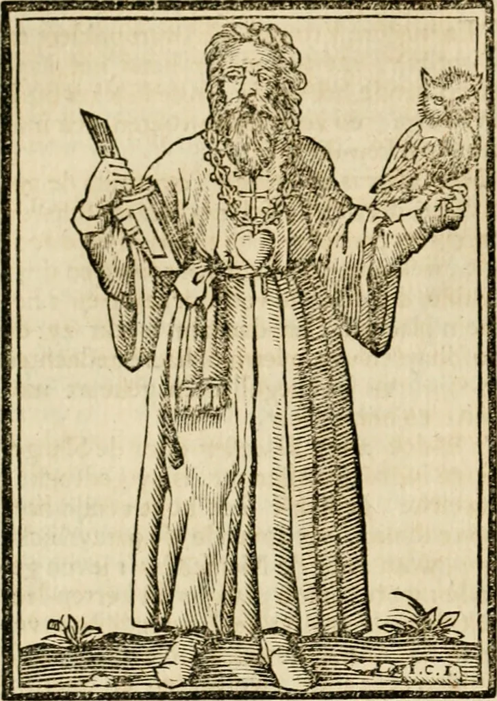 An illustration from Iconologia, of, Uytbeeldingen des verstands : waer in verscheiden afbeeldingen van deughden, ondeughden, genegentheden, menschlijcke hertztochten, konsten, leeringen, sinlijckheden, elementen, hemelsche lichamen, landschappen van Italien, revieren van alle deelen des werrelts, en alle andere ontallijcke stoffen, met hare verklaringen, werden verhandelt : een werck dat dienstigh is, allen reedenaers, poëten, schilders, beeldhouwers, teyckenaers, en alle andere konstbeminders en liefhebbers der geleertheyt en eerlijcke wetenschappen ..., 1644, leaf 447