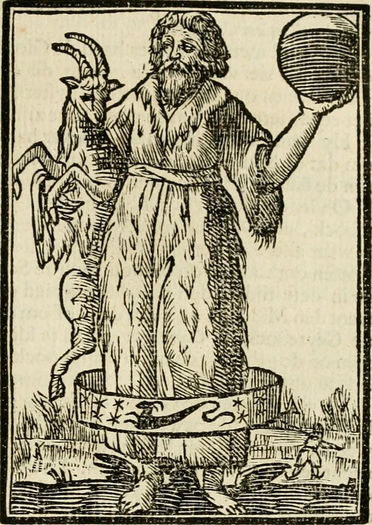 An illustration from Iconologia, of, Uytbeeldingen des verstands : waer in verscheiden afbeeldingen van deughden, ondeughden, genegentheden, menschlijcke hertztochten, konsten, leeringen, sinlijckheden, elementen, hemelsche lichamen, landschappen van Italien, revieren van alle deelen des werrelts, en alle andere ontallijcke stoffen, met hare verklaringen, werden verhandelt : een werck dat dienstigh is, allen reedenaers, poëten, schilders, beeldhouwers, teyckenaers, en alle andere konstbeminders en liefhebbers der geleertheyt en eerlijcke wetenschappen ..., 1644, leaf 498