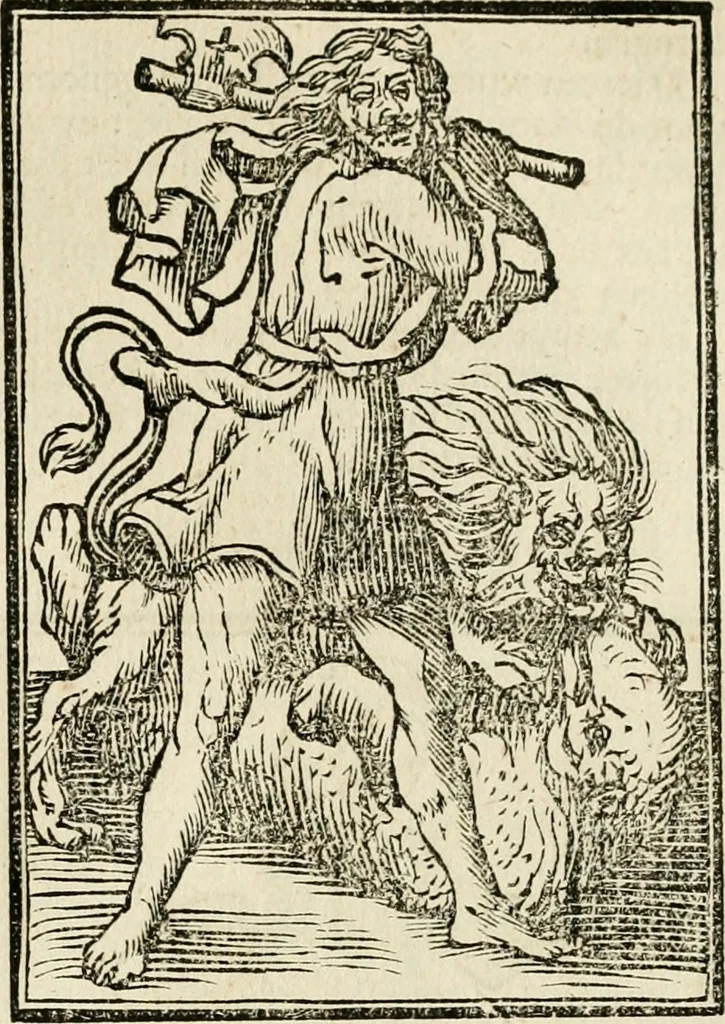 An illustration from Iconologia, of, Uytbeeldingen des verstands : waer in verscheiden afbeeldingen van deughden, ondeughden, genegentheden, menschlijcke hertztochten, konsten, leeringen, sinlijckheden, elementen, hemelsche lichamen, landschappen van Italien, revieren van alle deelen des werrelts, en alle andere ontallijcke stoffen, met hare verklaringen, werden verhandelt : een werck dat dienstigh is, allen reedenaers, poëten, schilders, beeldhouwers, teyckenaers, en alle andere konstbeminders en liefhebbers der geleertheyt en eerlijcke wetenschappen ..., 1644, leaf 514