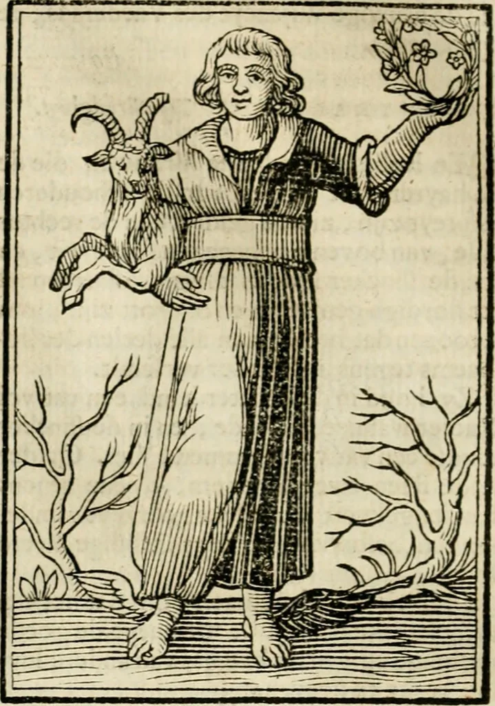 An illustration from Iconologia, of, Uytbeeldingen des verstands : waer in verscheiden afbeeldingen van deughden, ondeughden, genegentheden, menschlijcke hertztochten, konsten, leeringen, sinlijckheden, elementen, hemelsche lichamen, landschappen van Italien, revieren van alle deelen des werrelts, en alle andere ontallijcke stoffen, met hare verklaringen, werden verhandelt : een werck dat dienstigh is, allen reedenaers, poëten, schilders, beeldhouwers, teyckenaers, en alle andere konstbeminders en liefhebbers der geleertheyt en eerlijcke wetenschappen ..., 1644, leaf 525