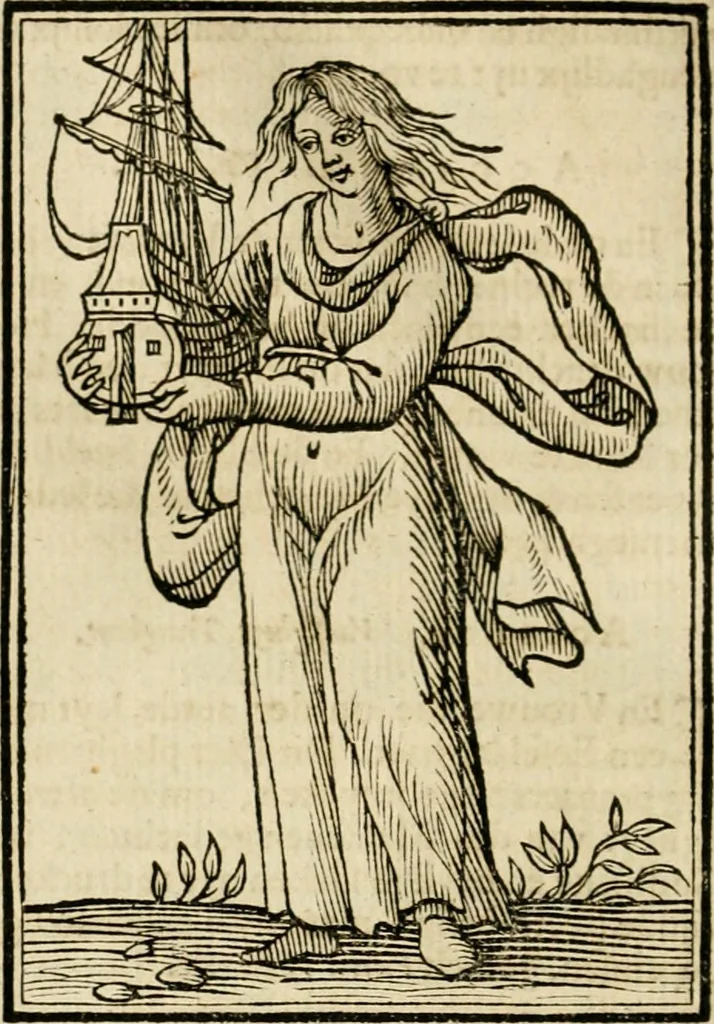 An illustration from Iconologia, of, Uytbeeldingen des verstands : waer in verscheiden afbeeldingen van deughden, ondeughden, genegentheden, menschlijcke hertztochten, konsten, leeringen, sinlijckheden, elementen, hemelsche lichamen, landschappen van Italien, revieren van alle deelen des werrelts, en alle andere ontallijcke stoffen, met hare verklaringen, werden verhandelt : een werck dat dienstigh is, allen reedenaers, poëten, schilders, beeldhouwers, teyckenaers, en alle andere konstbeminders en liefhebbers der geleertheyt en eerlijcke wetenschappen ..., 1644, leaf 541
