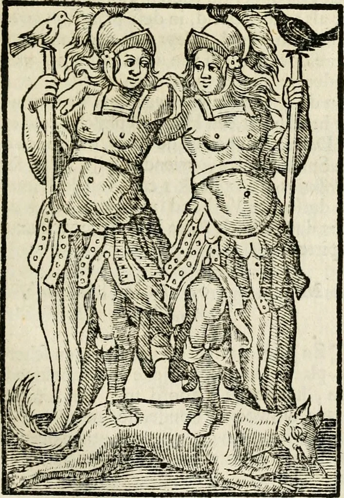An illustration from Iconologia, of, Uytbeeldingen des verstands : waer in verscheiden afbeeldingen van deughden, ondeughden, genegentheden, menschlijcke hertztochten, konsten, leeringen, sinlijckheden, elementen, hemelsche lichamen, landschappen van Italien, revieren van alle deelen des werrelts, en alle andere ontallijcke stoffen, met hare verklaringen, werden verhandelt : een werck dat dienstigh is, allen reedenaers, poëten, schilders, beeldhouwers, teyckenaers, en alle andere konstbeminders en liefhebbers der geleertheyt en eerlijcke wetenschappen ..., 1644, leaf 546