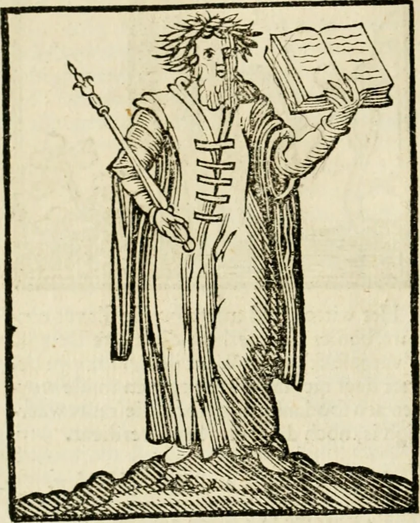 An illustration from Iconologia, of, Uytbeeldingen des verstands : waer in verscheiden afbeeldingen van deughden, ondeughden, genegentheden, menschlijcke hertztochten, konsten, leeringen, sinlijckheden, elementen, hemelsche lichamen, landschappen van Italien, revieren van alle deelen des werrelts, en alle andere ontallijcke stoffen, met hare verklaringen, werden verhandelt : een werck dat dienstigh is, allen reedenaers, poëten, schilders, beeldhouwers, teyckenaers, en alle andere konstbeminders en liefhebbers der geleertheyt en eerlijcke wetenschappen ..., 1644, leaf 549