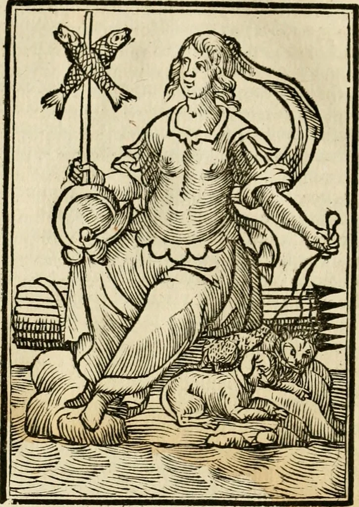 An illustration from Iconologia, of, Uytbeeldingen des verstands : waer in verscheiden afbeeldingen van deughden, ondeughden, genegentheden, menschlijcke hertztochten, konsten, leeringen, sinlijckheden, elementen, hemelsche lichamen, landschappen van Italien, revieren van alle deelen des werrelts, en alle andere ontallijcke stoffen, met hare verklaringen, werden verhandelt : een werck dat dienstigh is, allen reedenaers, poëten, schilders, beeldhouwers, teyckenaers, en alle andere konstbeminders en liefhebbers der geleertheyt en eerlijcke wetenschappen ..., 1644, leaf 67