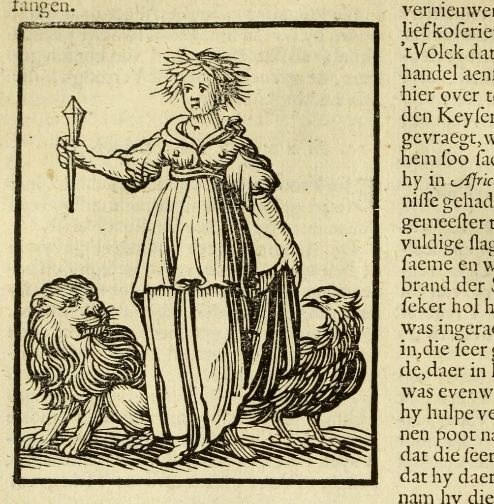 An illustration from Iconologia, of uytbeeldingen des verstands, 1644, leaf 160