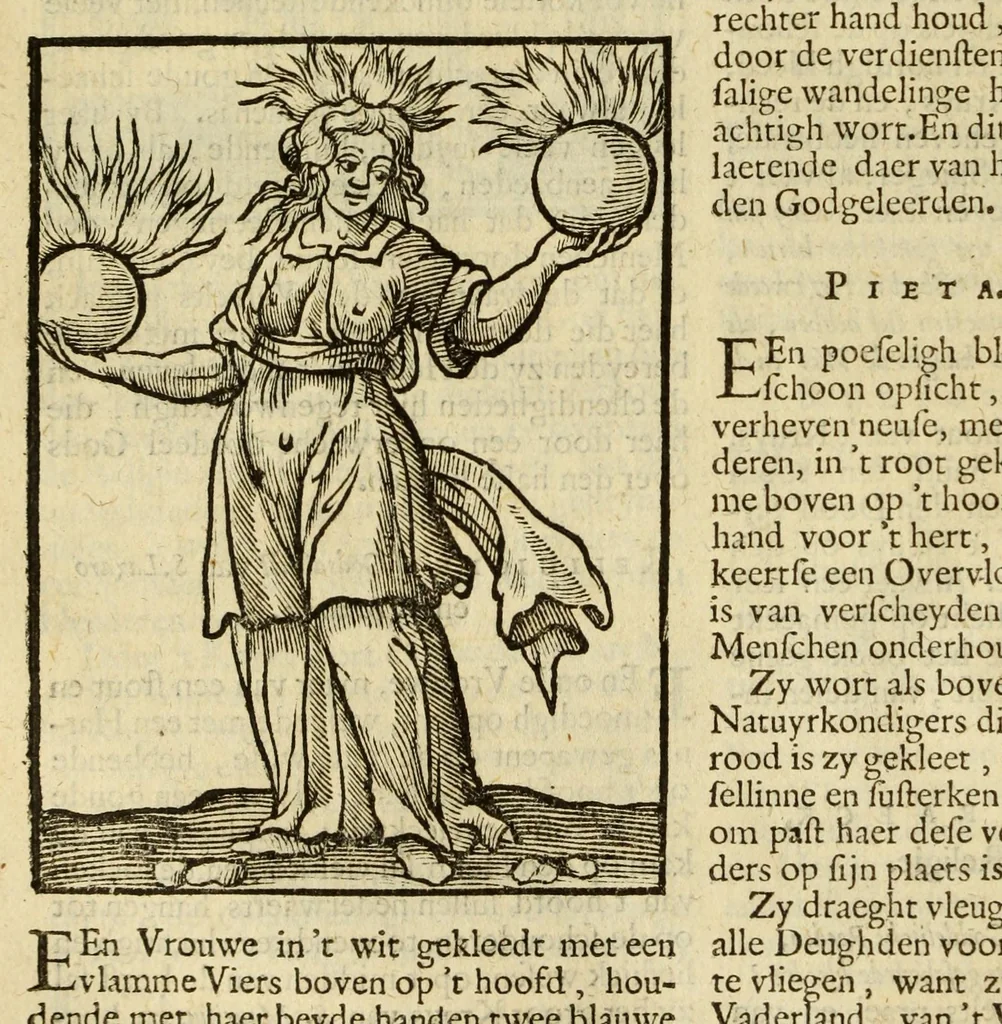 An illustration from Iconologia, of uytbeeldingen des verstands, 1644, leaf 194
