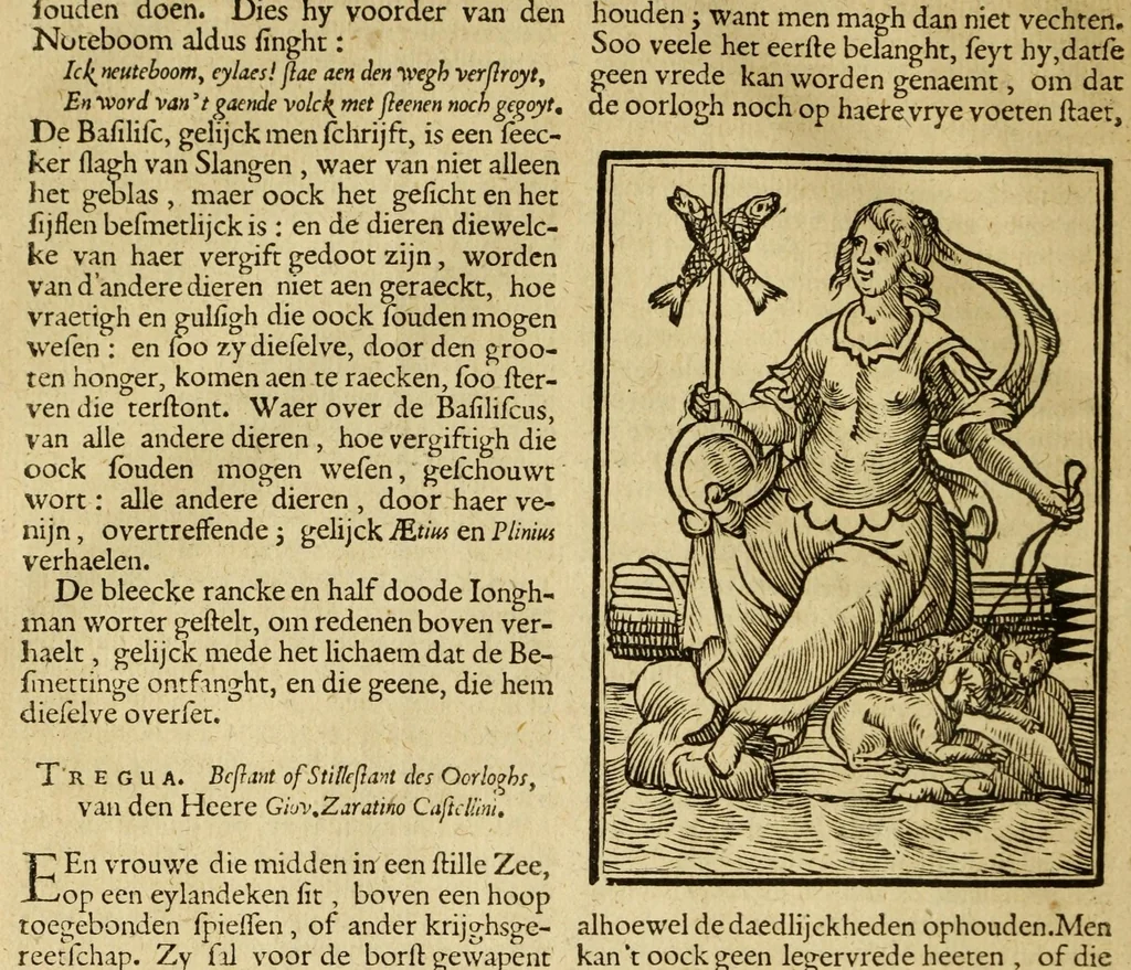 An illustration from Iconologia, of uytbeeldingen des verstands, 1644, leaf 66