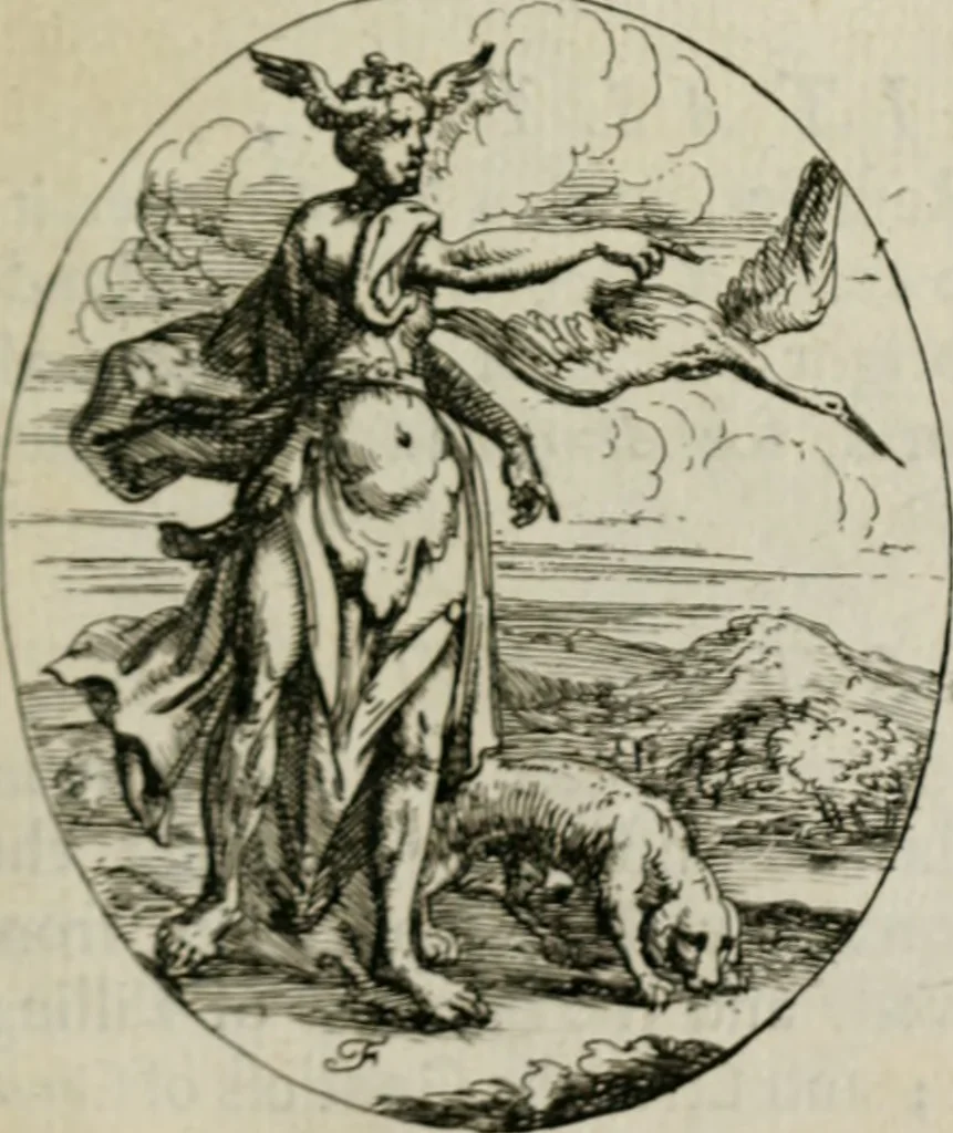 An illustration from Iconologia, or, Moral emblems, 1709, leaf 100