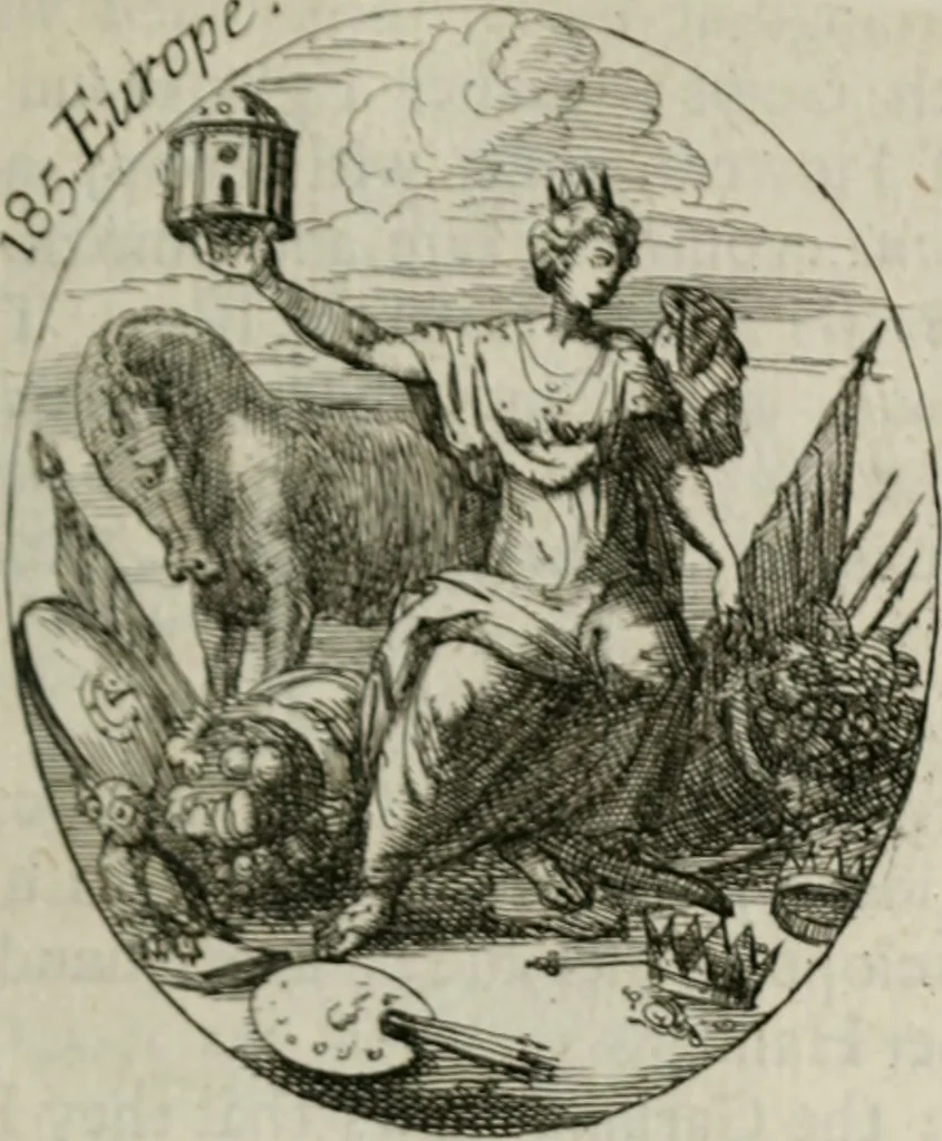 An illustration from Iconologia, or, Moral emblems, 1709, leaf 110