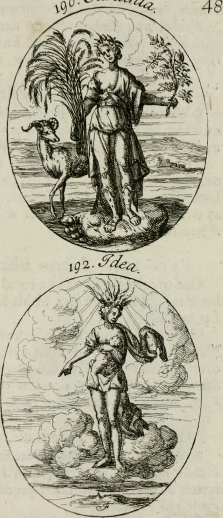 An illustration from Iconologia, or, Moral emblems, 1709, leaf 112