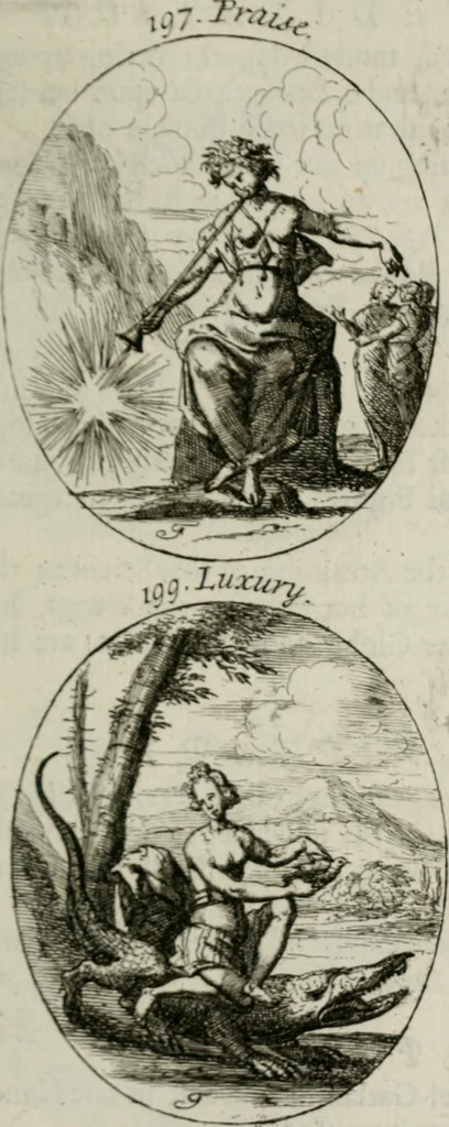 An illustration from Iconologia, or, Moral emblems, 1709, leaf 116