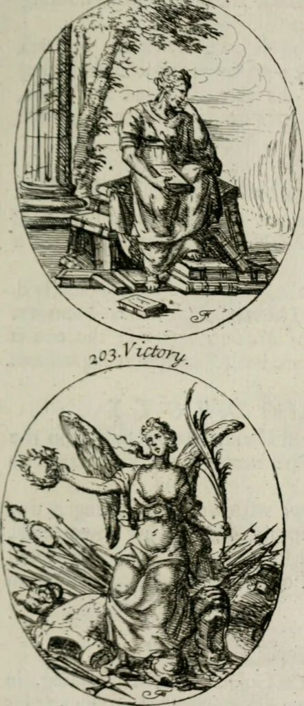 An illustration from Iconologia, or, Moral emblems, 1709, leaf 118