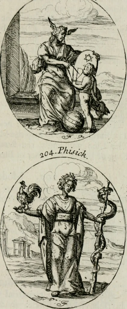 An illustration from Iconologia, or, Moral emblems, 1709, leaf 118