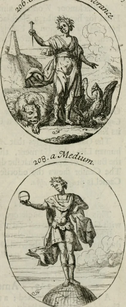 An illustration from Iconologia, or, Moral emblems, 1709, leaf 120