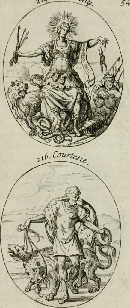An illustration from Iconologia, or, Moral emblems, 1709, leaf 124
