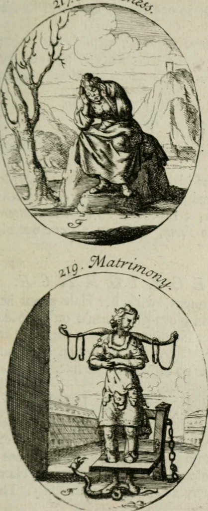 An illustration from Iconologia, or, Moral emblems, 1709, leaf 126