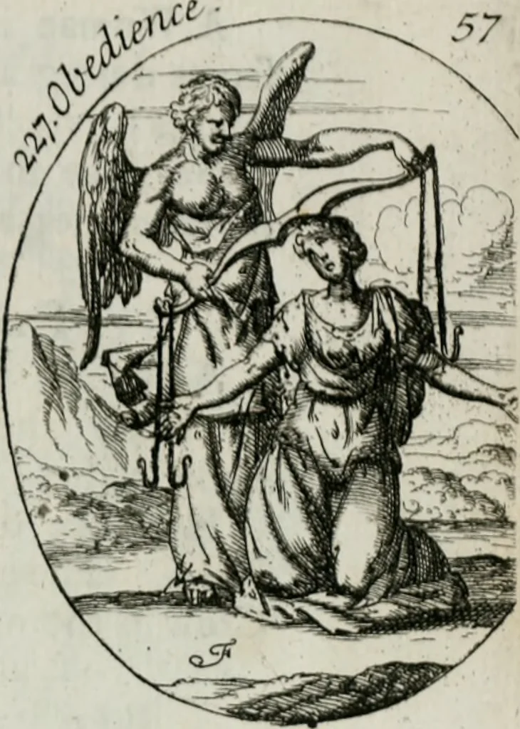 An illustration from Iconologia, or, Moral emblems, 1709, leaf 130