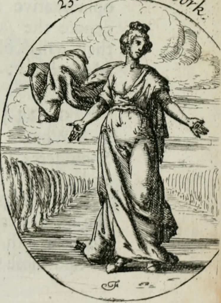 An illustration from Iconologia, or, Moral emblems, 1709, leaf 130
