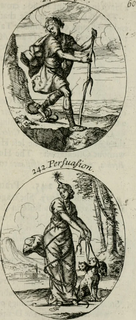 An illustration from Iconologia, or, Moral emblems, 1709, leaf 136