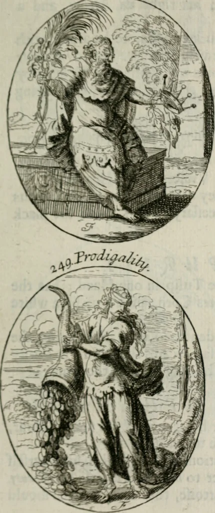 An illustration from Iconologia, or, Moral emblems, 1709, leaf 140