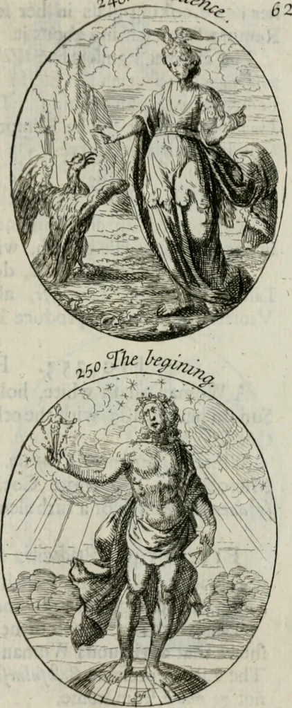 An illustration from Iconologia, or, Moral emblems, 1709, leaf 140