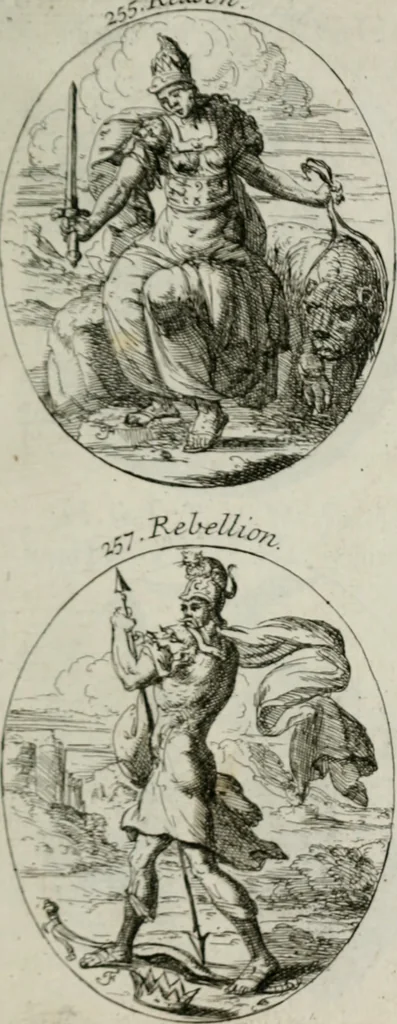 An illustration from Iconologia, or, Moral emblems, 1709, leaf 144