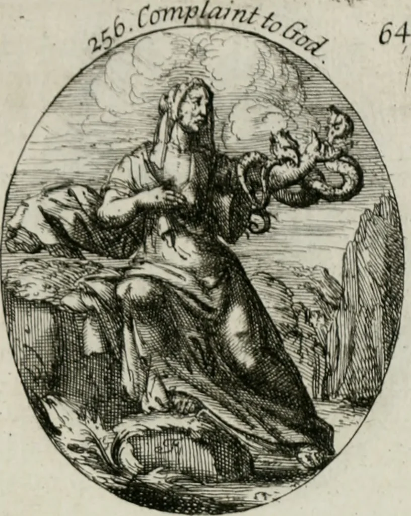 An illustration from Iconologia, or, Moral emblems, 1709, leaf 144