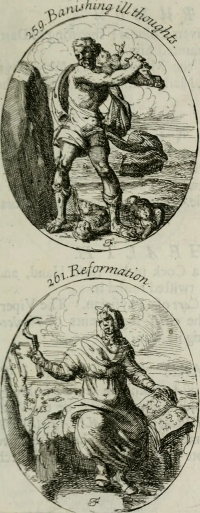 An illustration from Iconologia, or, Moral emblems, 1709, leaf 146