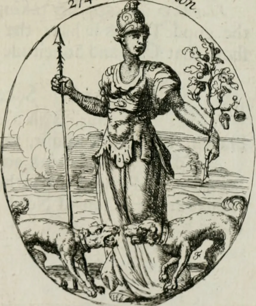 An illustration from Iconologia, or, Moral emblems, 1709, leaf 152