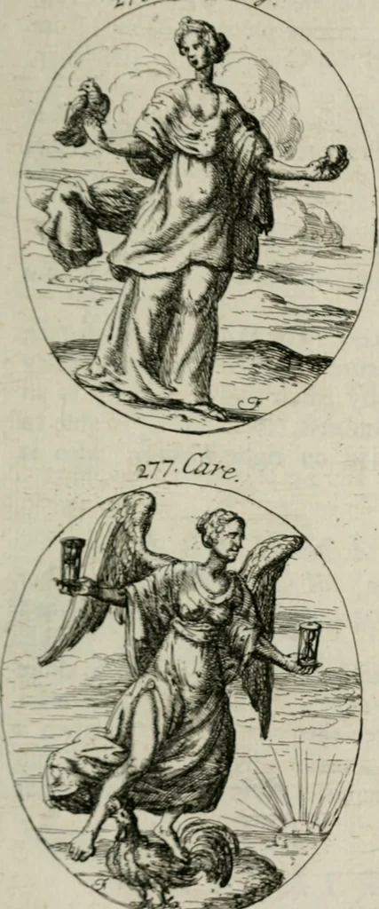An illustration from Iconologia, or, Moral emblems, 1709, leaf 154