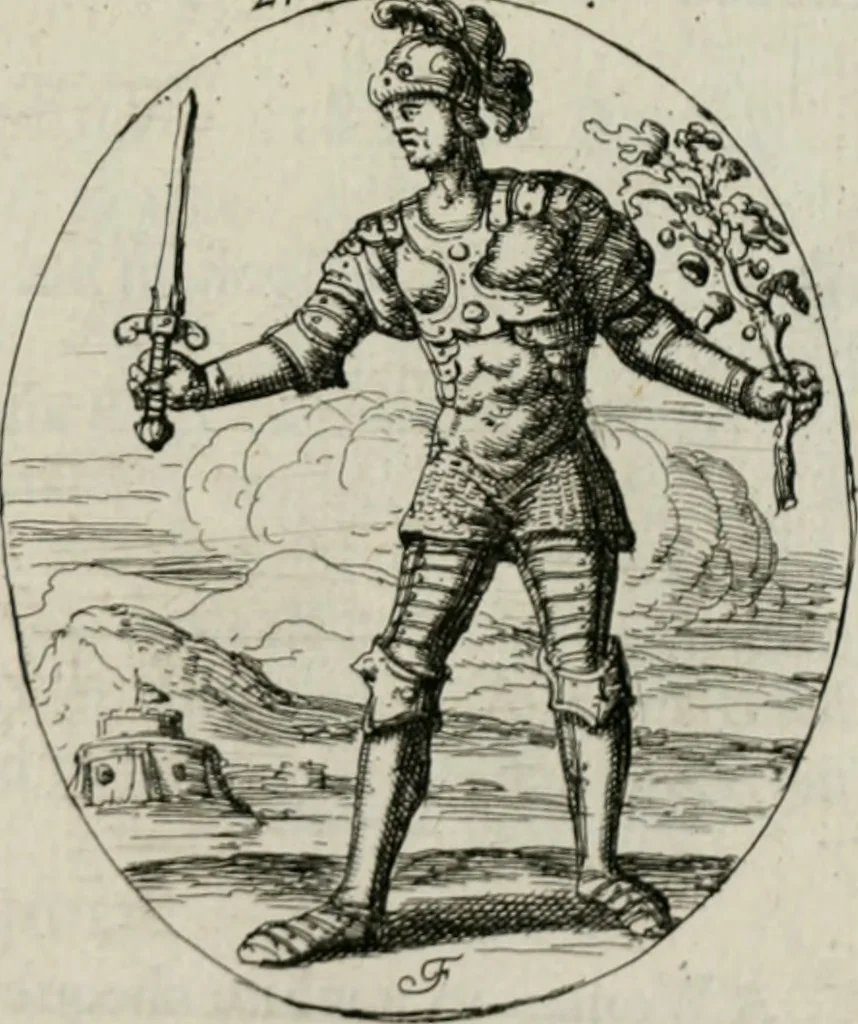 An illustration from Iconologia, or, Moral emblems, 1709, leaf 154