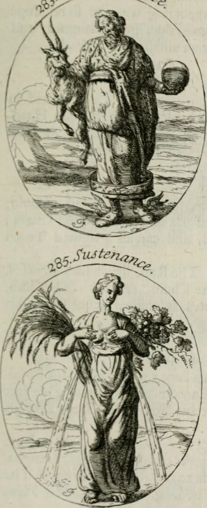 An illustration from Iconologia, or, Moral emblems, 1709, leaf 158